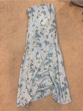 Altar'd State Light Blue Floral Maxi Dress